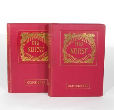 Appraisal: Die Kunst' - and - two volumes red binding with