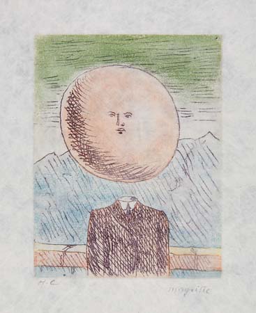 Appraisal: REN MAGRITTE L'Art de Vivre Color etching on Japon nacr