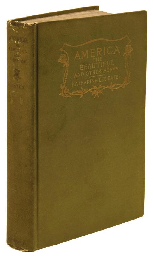 Appraisal: BATES Katherine Lee America the Beautiful and other Poems NY