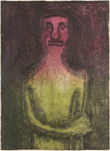 Appraisal: Rufino Tamayo Mexican - Monologo P Mixograph printed in colors