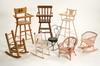 Appraisal: DOLL CHAIRS - Lot of eight assorted doll chairs and