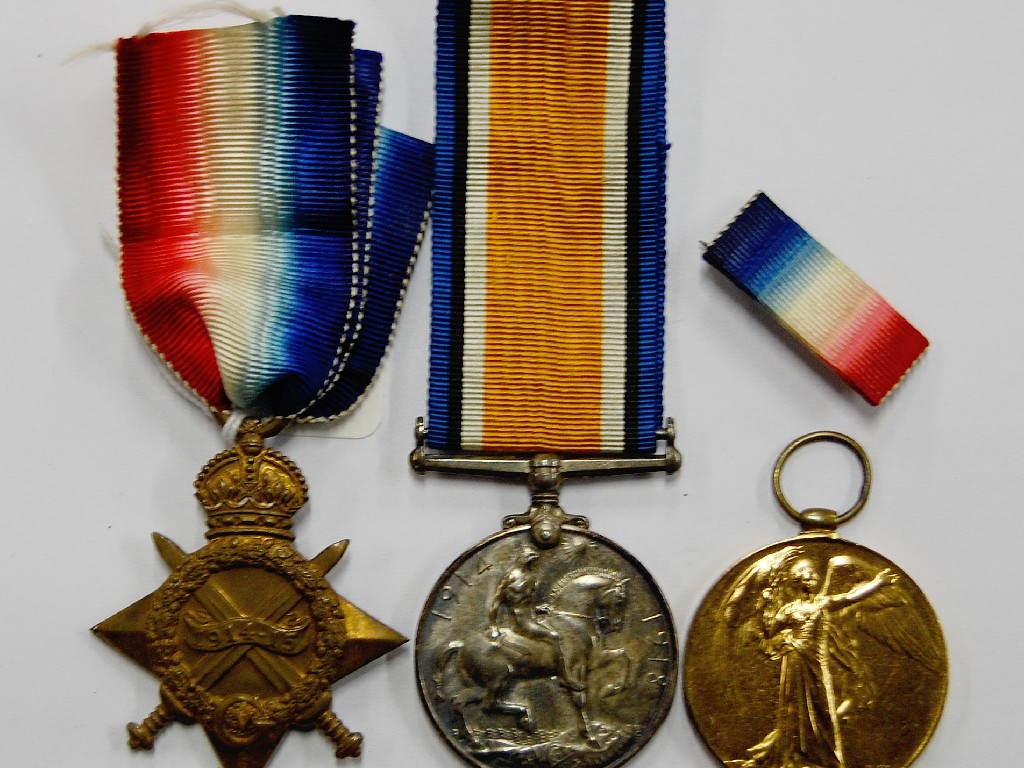 Appraisal: A WWI trio to Gnr A S Southall R F