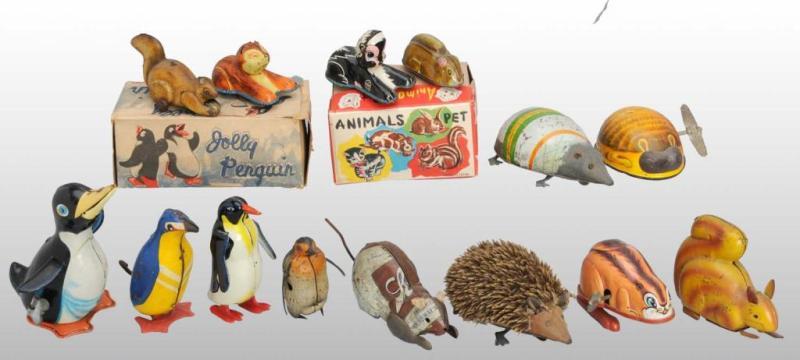 Appraisal: Lot of Animal Friction Wind-Up Toys Description German and Japanese