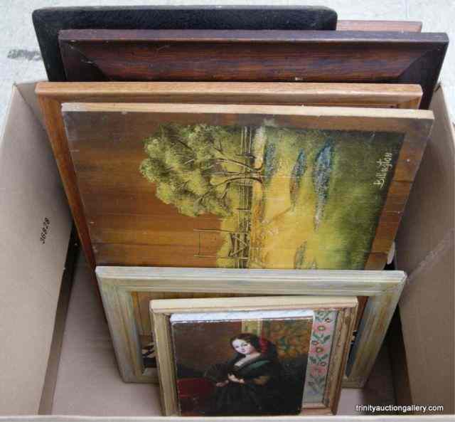 Appraisal: Lot of Framed Prints PicturesFrom the estate is a box