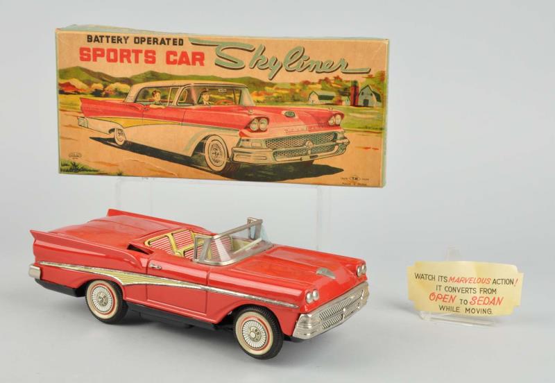 Appraisal: Tin Battery-Operated Skyline Sports Car Includes original box has some