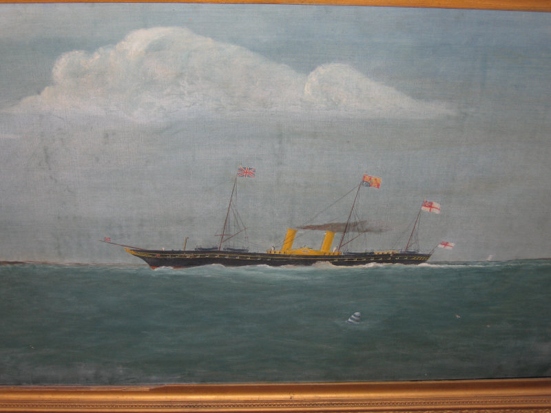 Appraisal: HUGHES ENGLISH TH- TH CENTURY English steam ship oil on