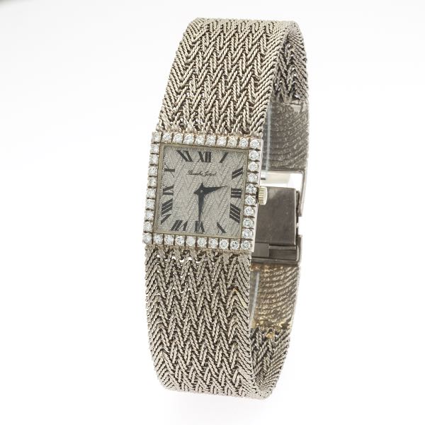 Appraisal: BUECHE GIROD GOLD AND DIAMOND DRESS WATCH x k white