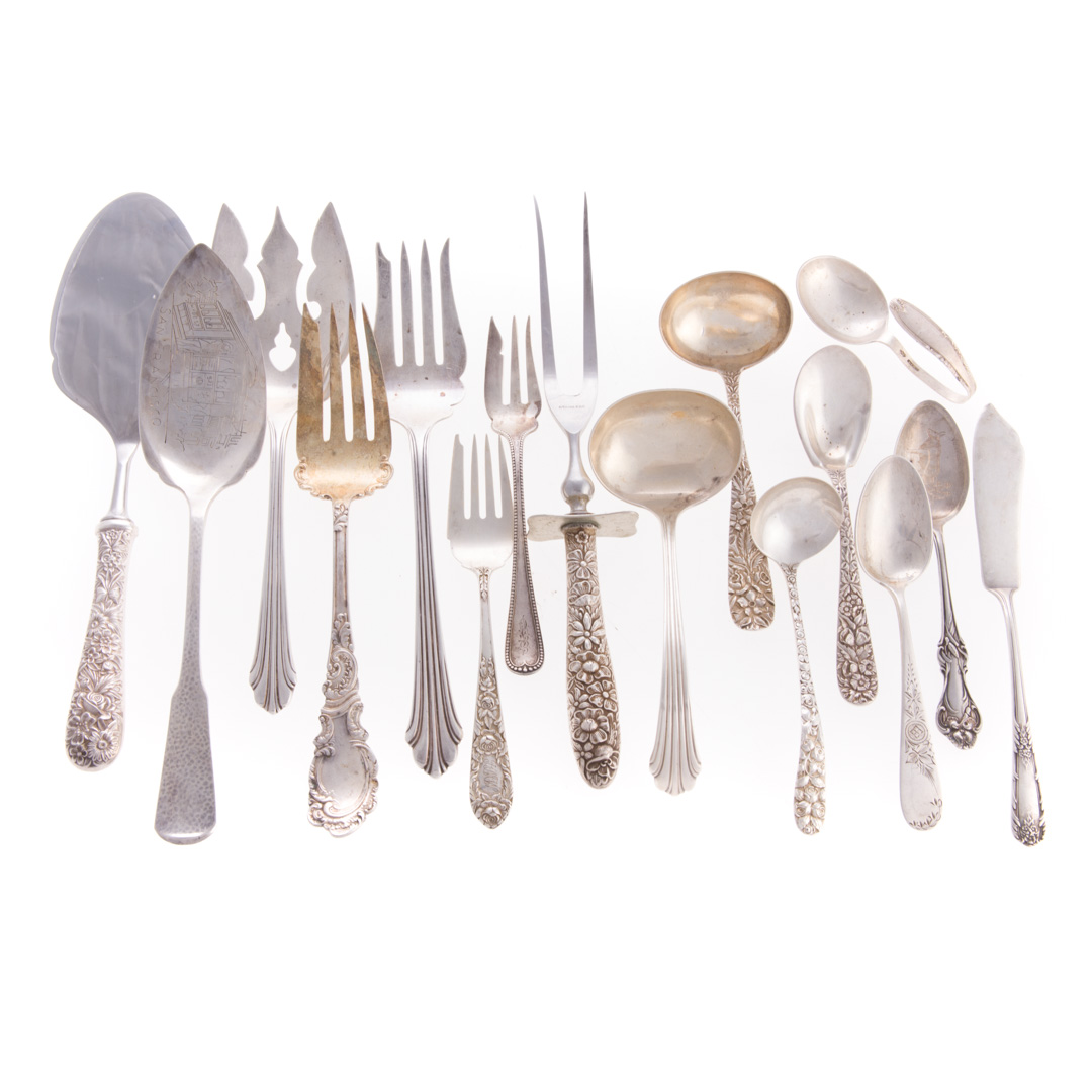 Appraisal: Miscellaneous sterling other flatware pieces notably Stieff Homewood salad serving