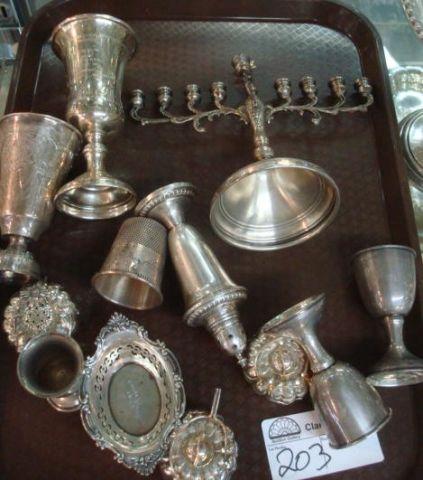 Appraisal: Assorted Lot of Silver Incl Judaica From an East nd