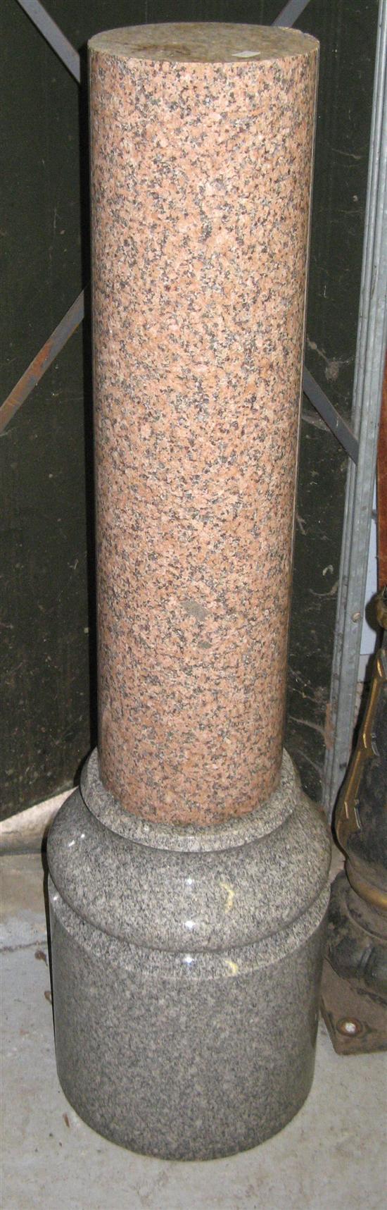 Appraisal: Modern Pink and grey Granite pedestal h in