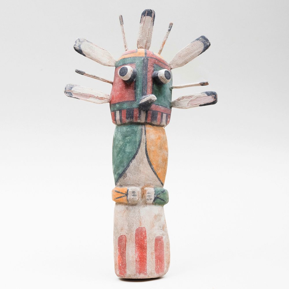 Appraisal: Hopi Wupamo Painted Flat Kachina Doll x in Condition Wear