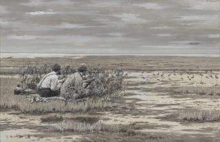 Appraisal: Arthur Burdett Frost - Bay Snipe Shooting signed and dated