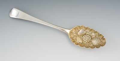 Appraisal: A Hand Made Sterling Silver Berry Spoon Apprx L with