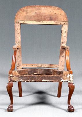 Appraisal: Rare Southern lolling chair mahogany with poplar maple and yellow