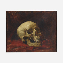 Appraisal: Douglas Volk UNTITLED SKULL oil on canvas h w in