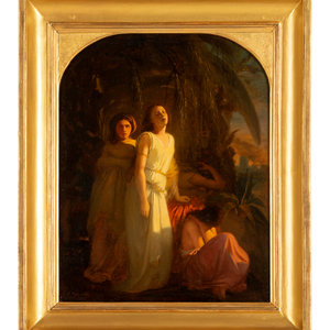 Appraisal: Michele Rapisardi Italian - Three Women Mourning oil on canvas