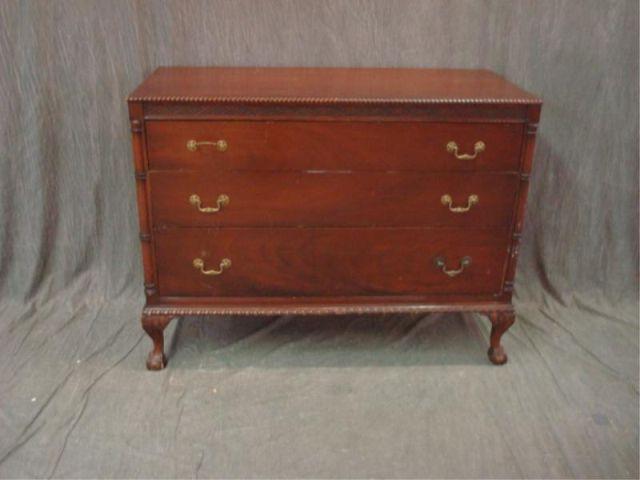 Appraisal: Mahogany Chest with Claw Feet From a Yorktown Heights home