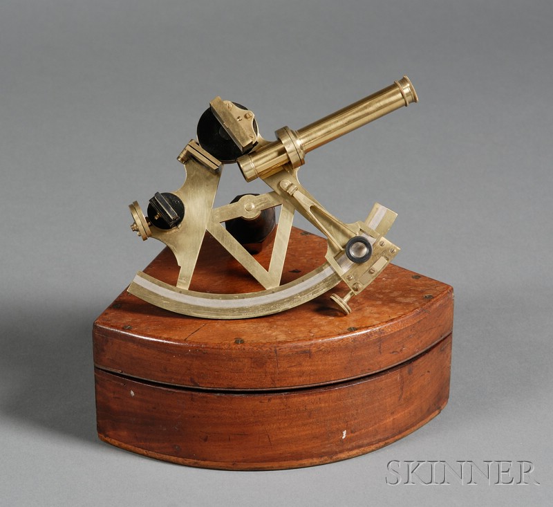 Appraisal: -inch Radius Miniature Sextant by Troughton Simms London index arm