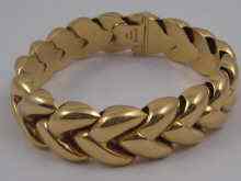 Appraisal: Cartier a fine carat gold articulated bracelet by Cartier signed