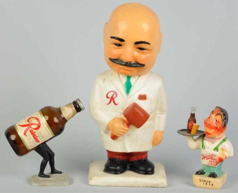 Appraisal: Lot of Advertising Figures Includes s plaster Bartender s styrofoam