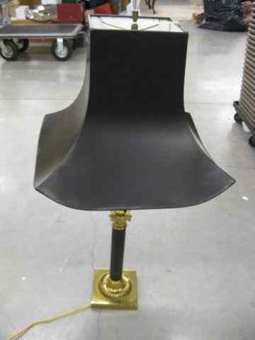 Appraisal: Fine Table Lamp cut crystal top on classical brass black