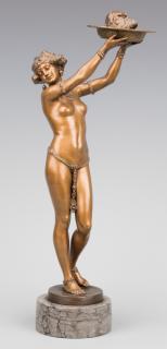 Appraisal: Franz Bergmann Bronze Salome Franz Xavier Bergmann Austrian American -