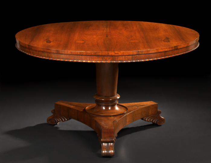 Appraisal: William IV Rosewood Center Table second quarter th century the