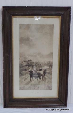 Appraisal: Antique H W Stuart Print Evening Glow This is for