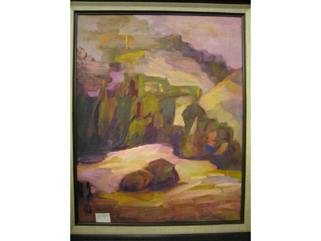 Appraisal: Margaret Kelly Oil on Canvas Spirit of the Mine western