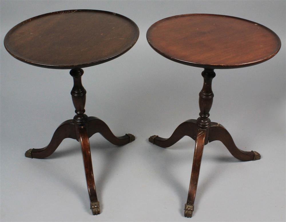 Appraisal: PAIR OF GEORGIAN STYLE MAHOGANY WINE STANDS each having a