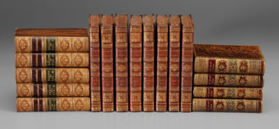 Appraisal: leather-bound books five volumes Dramatic Works of William Shakespeare Warner