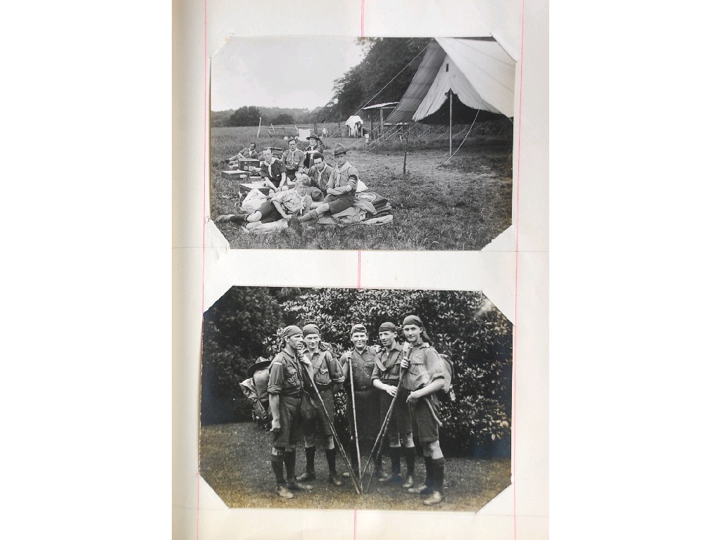 Appraisal: ALBUM OF PHOTOGRAPHS OF SCOUT GROUP FROM NORTHERN IRELAND ATTENDING