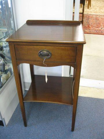 Appraisal: Kindel Mahogany Bedside Stand single drawer tall