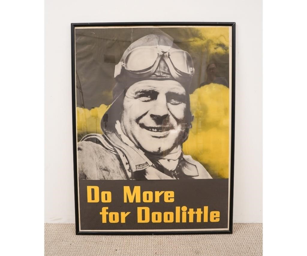 Appraisal: Framed World War II poster of General James H Doolittle