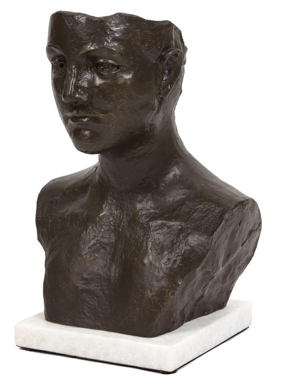 Appraisal: Sale Lot Artist Unknown th Century Bust of a Man