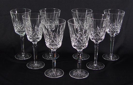 Appraisal: Waterford Lismore Crystal Stemware Eight tall goblets and eight champagne