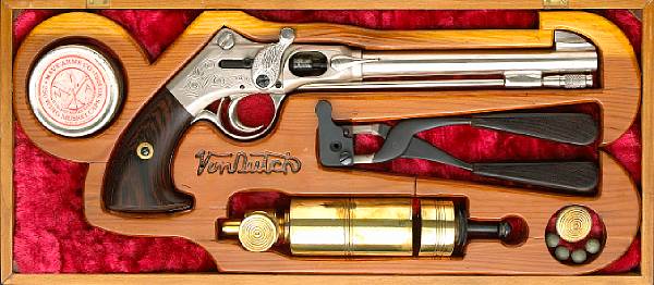 Appraisal: A scratch-built Von Dutch case gun set caliber black powder