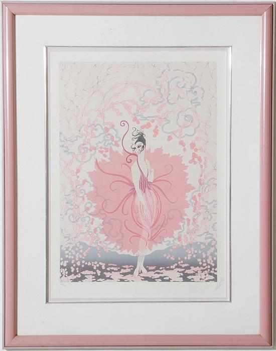 Appraisal: Erte New York Russian - PINK LADY serigraph framed signed