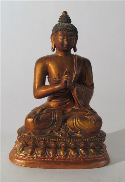 Appraisal: Chinese gilt Buddha Qing dynasty