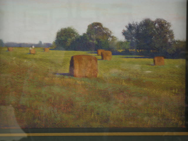 Appraisal: R Frank Goauche of Hay in the Field listed artist