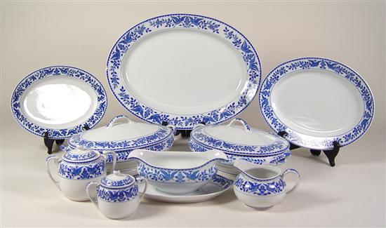 Appraisal: Phoenix-Bird China Serving Pieces Blue and white Royal Sometuke china