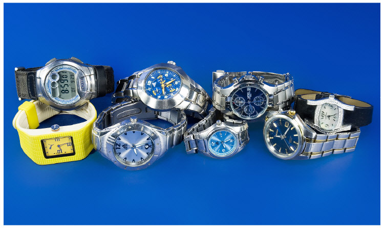 Appraisal: Collection of Eight Watches gents and ladies All watches are