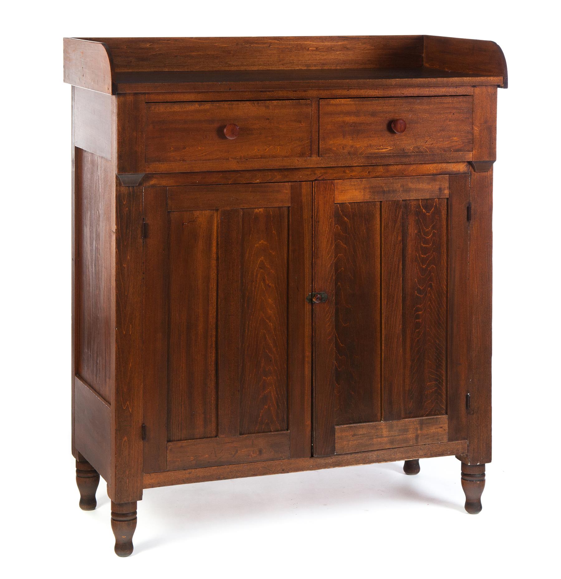 Appraisal: COUNTRY JELLY CUPBOARD American rd quarter- th century poplar Dovetailed