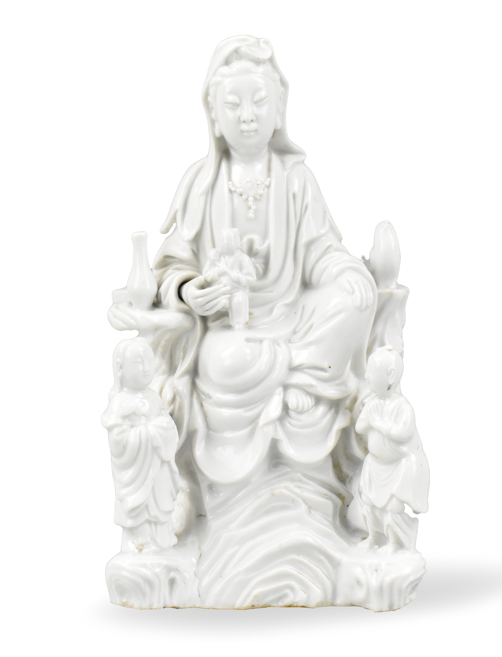 Appraisal: Chinese blanc de chine Guanyin figure dating from the th