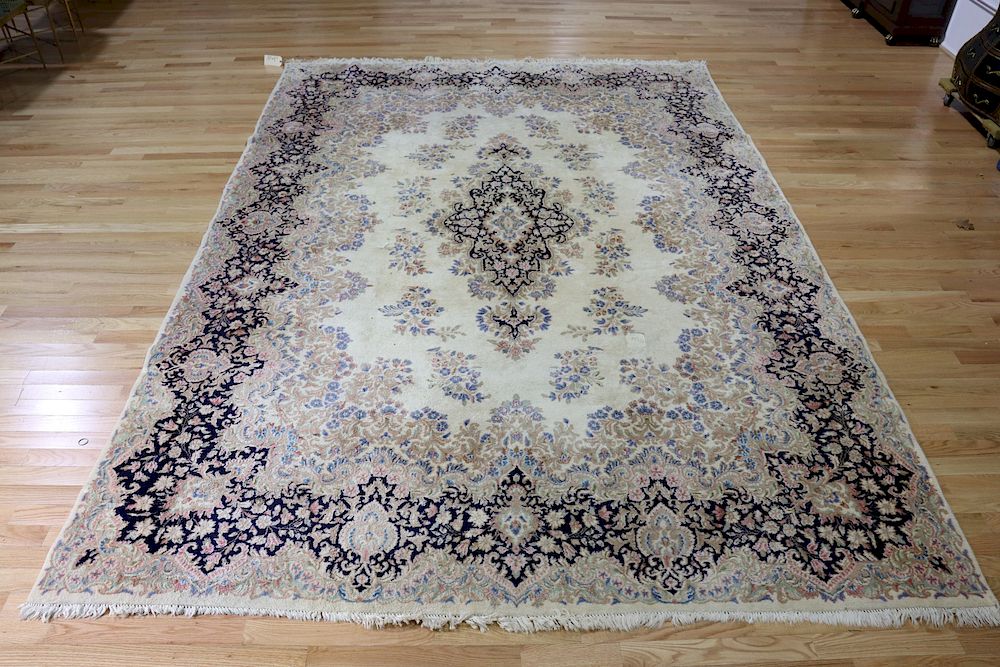 Appraisal: Antique And Finely Hand Woven Kirman Carpet A very nice