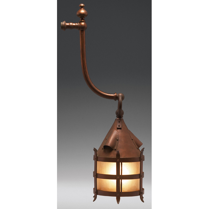 Appraisal: Arts and Crafts lantern large conical shape in bronzed metal