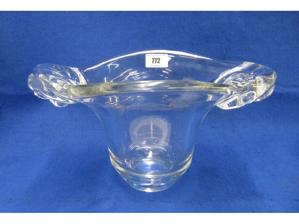 Appraisal: Daum Nancy glass vase with stylised handles