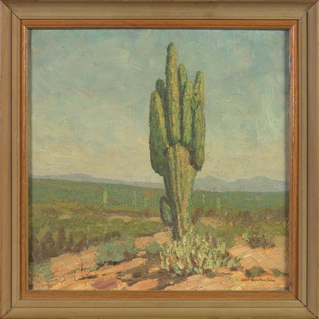 Appraisal: David Paul Jones American th Century Cactus in a Desert