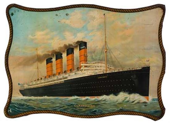 Appraisal: CUNARD LINE Lusitania Lusitania Cunard Line New York Liverpool Chromolithograph