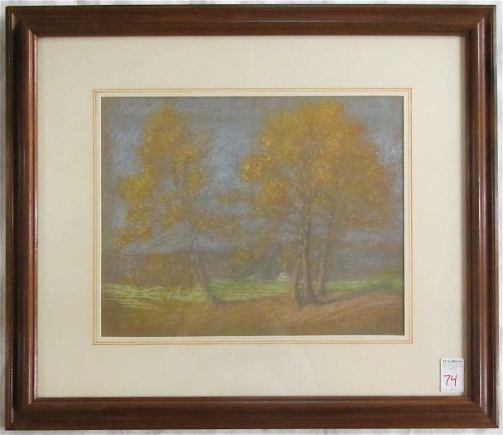 Appraisal: HENRY JAMES ALBRIGHT PASTEL ON PAPER New York - Autumn